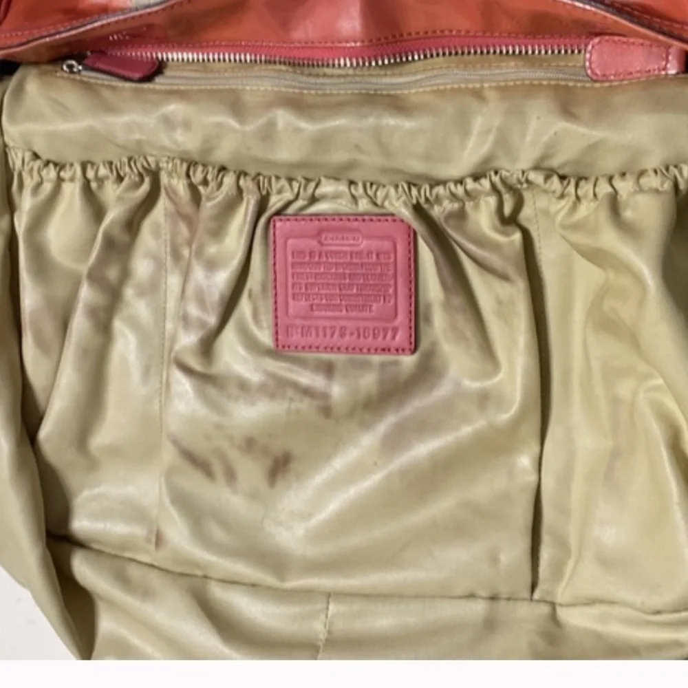 RARE COACH PATENT LEATHER DIAPER BABY BAG MULTIFUNCTION TOTE 16977 Ros